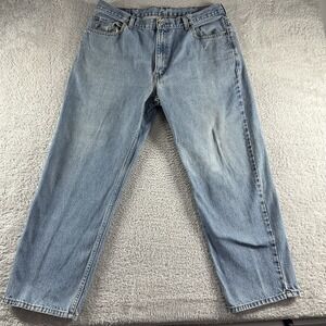 VINTAGE Levi's 550 Jeans Mens 40x30 Light Wash Distressed Fading